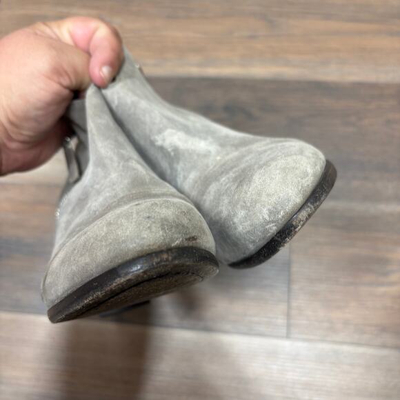 Rag & Bone Womens Size 39.5/US 9 Margot Suede Bootie Gray Heeled Almond Toe - Picture 8 of 11